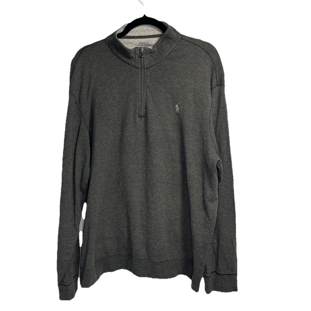 Polo Ralph Lauren Performance 1/4 Zip Pullover Grey Mens XL Golf Mock Neck